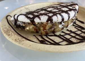 Banana crepe with chocolate and peanut butter   at Veggy Street in Henderson