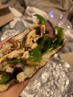 Chicken sandwich at Veggy Street in Henderson