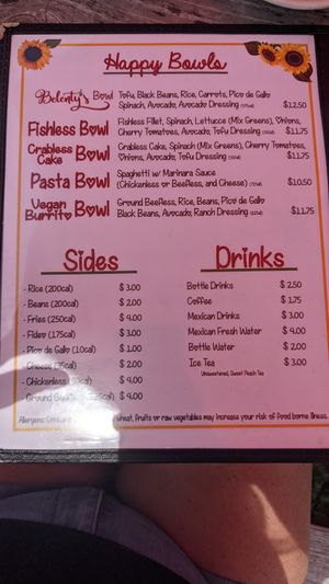 Menu at Belenty's Love in Granbury