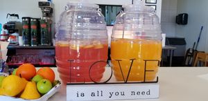 STRAWBERRY LEMONADE AND ORANGE WATER at Belenty's Love in Granbury