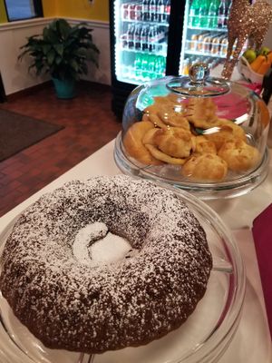 Vegan chocolate cake at Belenty's Love in Granbury