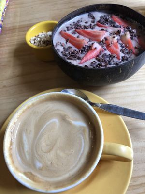 Choco Bowl and Cappuccino   at Qura in Cusco