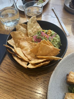 Vegan charred corn and Avocado dip  at Earls in Denver
