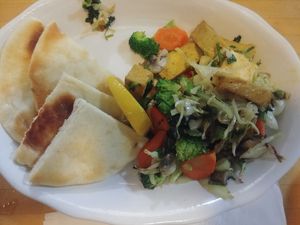 Tofu Buff is vegan; bread is not!! at Himal Chuli in Madison