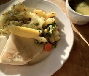 Roti, veggies and dal  at Himal Chuli in Madison