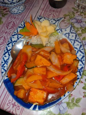 Sweet and sour bean curd at Thai Boran in Derby