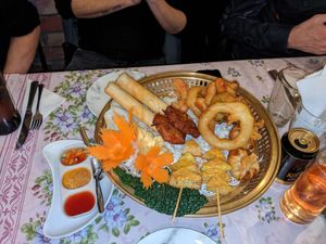 Vegetarian platter at Thai Boran in Derby