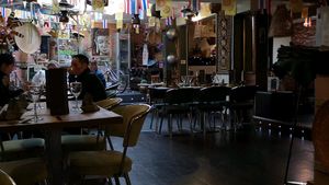 Inside the restaurant at Thai Boran in Derby