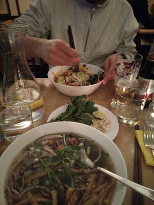 Vegan pho. Best I've eaten ... Ever at Au Vietnam in Paris