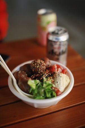 Falafel bucket, so delicious  at Mega Falafel in Tokyo