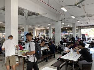 Canteen at Ramkhamhaeng University Veg Food Stall in Bangkok