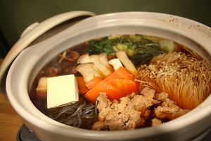 Vegan sukiyaki at Minato in Yokohama