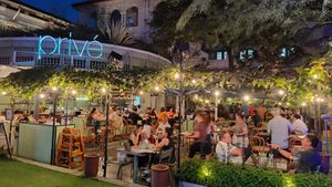 After the sunset, it's party time at Privé - Chijmes in Central Singapore