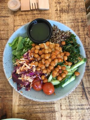 Traditional buddha bowl at The Urban Garden in Vilnius