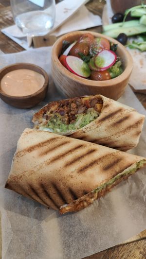 Burrito veg at The Urban Garden in Vilnius