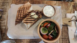 Greek wrap at The Urban Garden in Vilnius