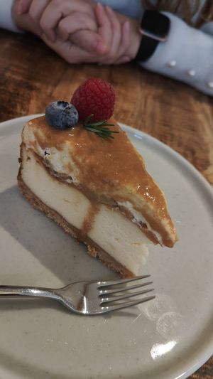 Apple and caramel cheesecake at The Urban Garden in Vilnius