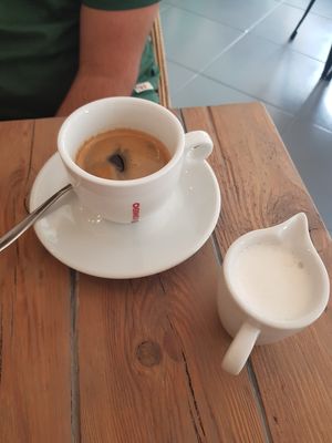 Espresso with coconut milk at The Urban Garden in Vilnius