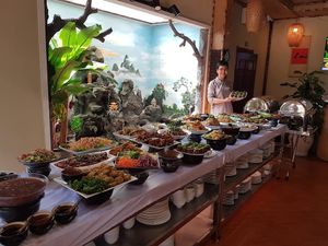 Buffets in TUEGIAC vergetariant restaurant . at Tue Giac in Hanoi