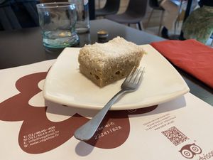 The hazelnut and coconut cake was very good!  at Vegehop in Zagreb