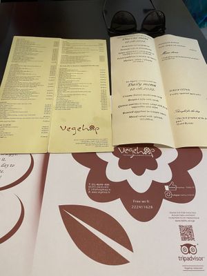 There is a large menu to choose from as well as a set daily menu, which was really good value.  at Vegehop in Zagreb