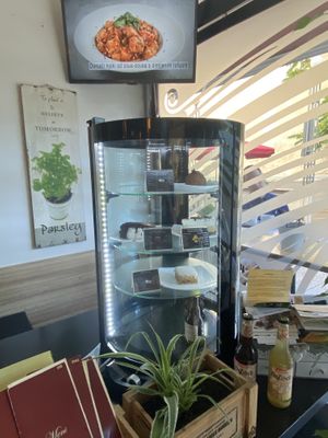 There were several cakes to pick from!  at Vegehop in Zagreb