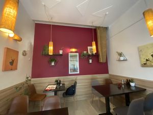 The dining area indoors.  at Vegehop in Zagreb