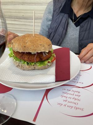 Avocado burger   at Vegehop in Zagreb