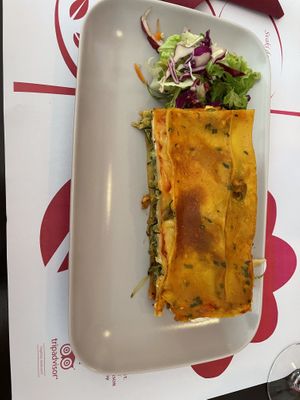 Vegan lasagna  at Vegehop in Zagreb