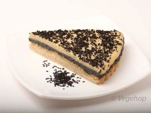 Black sesame pie at Vegehop in Zagreb