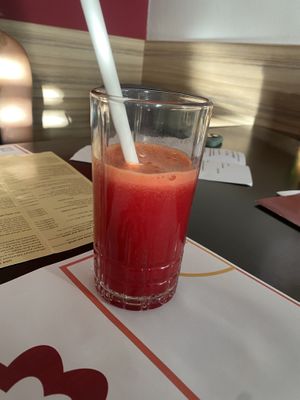 Fresh squeezed juice  at Vegehop in Zagreb