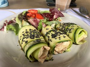 Zucchini Cannelloni   at Vegehop in Zagreb
