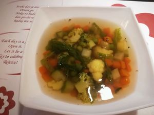 vegetable soup  at Vegehop in Zagreb