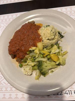 Daily menue  at Vegehop in Zagreb