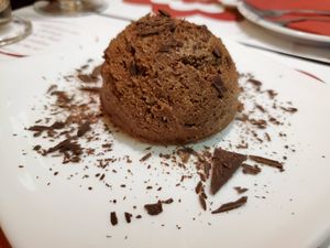 Rum chocolate ball at Vegehop in Zagreb