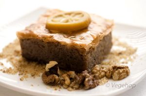 Vegan cake - Baklava at Vegehop in Zagreb