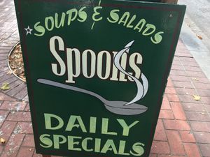 Food cart offering delicious soups and wraps.  Quick and delicious. at Spoons - Food Cart in Portland