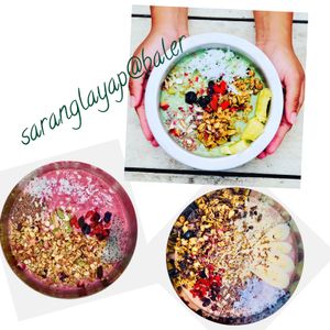 power: cacao, maca root, vegan peanut butter, banana, berries, seeds and nuts at Saranglayap in Baler