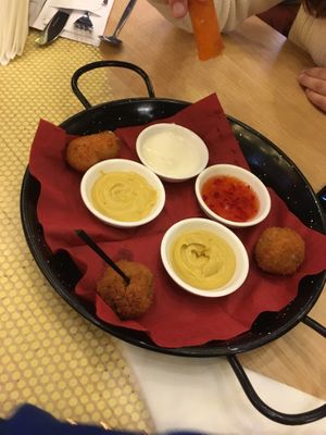 Vegan bitterballen yum!! at Café Het Gegeven Paard in Utrecht