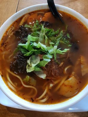 Spicy soup noodle at Vg Seventeen Cafe in Kuala Lumpur