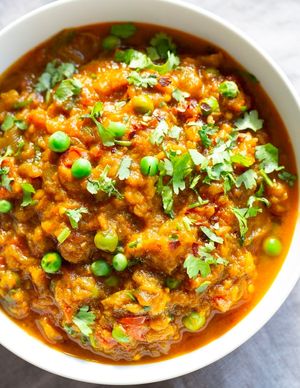 Musroom peas masala at Simon's in Kampot