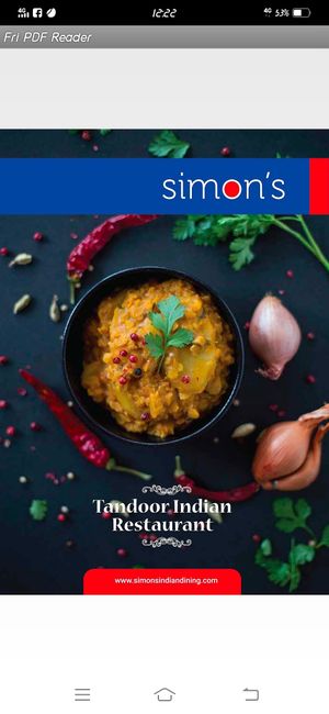 Simons menu at Simon's in Kampot