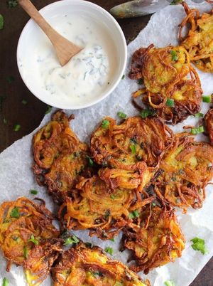 Onion bhaji at Simon's in Kampot