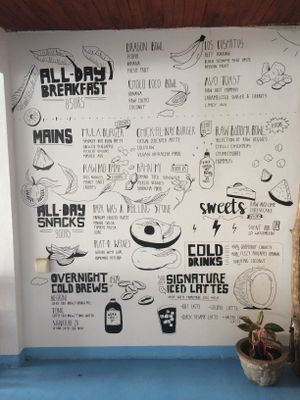 The menu at Cafe Bodhi in Hikkaduwa