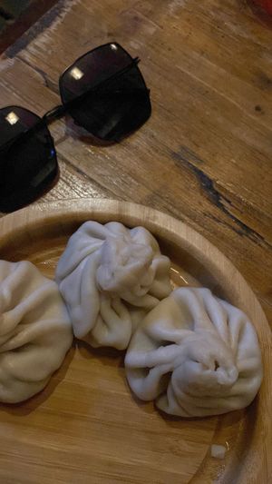 Shinkali w/mushrooms  at Gruzie in Prague