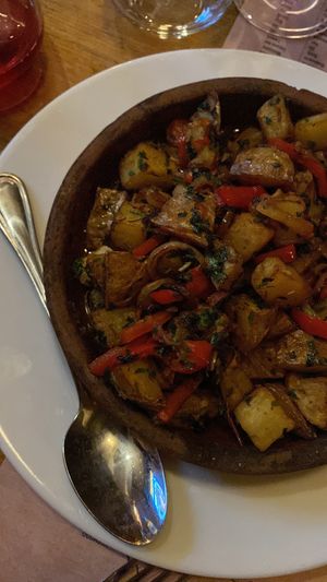 Baked potatoes   at Gruzie in Prague