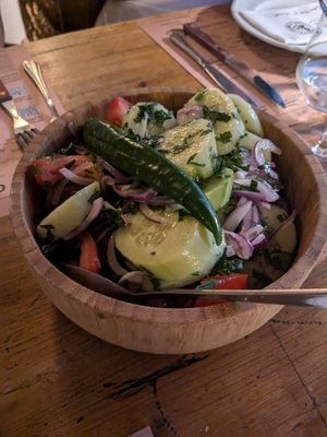 Georgian salad at Gruzie in Prague