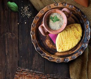Lobio - made with beans, onion and herbs, served in a
traditional small clay jar. at Gruzie in Prague