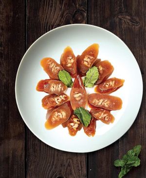 Churchkhella - Georgian traditional candle - shaped candy from grape juice and nuts. at Gruzie in Prague