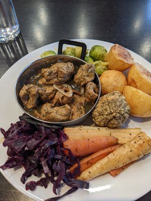 Lamb roast dinner at The Grizzly Vegan  in Southend-on-sea